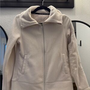 Calvin Klein Performance Cream Teddy Jacket Full-Zip High Collar